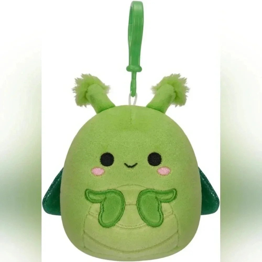 Trenton praying mantis squishmallow collectable womens jewelry green bug clip ba